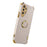 For Samsung Galaxy A32 5G/M32 5G Crocodile Texture PU Leather Coated TPU Case 6D Electroplated Kickstand Cover - White - 3