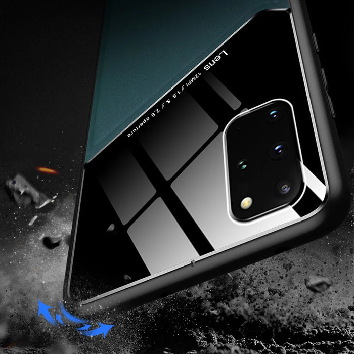 For Samsung Galaxy S20 Plus 4G/5G Shockproof Phone Case with Magnetic Metal Sheet Anti-Fall TPU Frame Phone Protective Cover - Orange - 7
