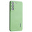 ENKAY HAT PRINCE for Samsung Galaxy S22 5G Solid Color Straight Edge Drop-resistant Cover Liquid Silicone Precise Cutout Flexible Phone Case - Light Green - 1