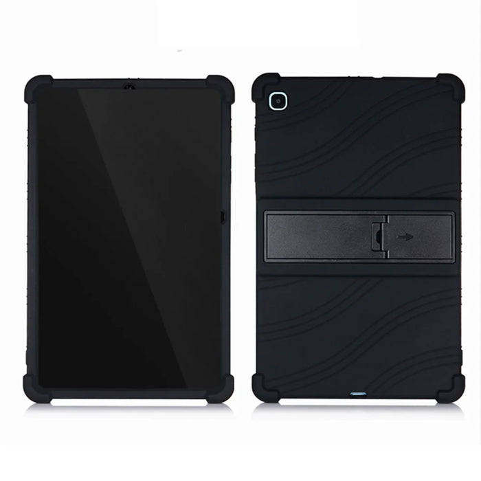 For Samsung Galaxy Tab S6 Lite (2020) P615 P610 / (2022) / (2024) Silicone Tablet Case with Kickstand  - Black - 2