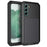 Silicone Metal Hybrid Phone Case for Samsung Galaxy S22 5G, Anti-Dust/Anti-Drop/Anti-Shock Phone Accessory - Black - 1