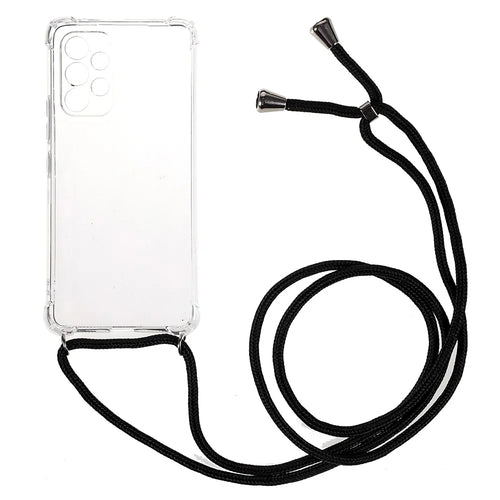 For Samsung Galaxy A53 5G Four Corner Airbag Anti-fall Protection TPU Phone Case with Lanyard - 1