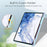For Samsung Galaxy Tab S8 Tri-fold Stand PU Leather + TPU + Acrylic Smart Tablet Cover Case with Pen Slot - Sky Blue - 2