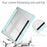 For Samsung Galaxy Tab S8 Tri-fold Stand PU Leather + TPU + Acrylic Smart Tablet Cover Case with Pen Slot - Sky Blue - 6