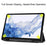 Pattern Printing Tablet Case for Samsung Galaxy Tab S8, PU Leather Tri-fold Stand Cover with Pencil Holder - Don't Touch Me - 5