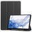 For Samsung Galaxy Tab S8 TPU+PU Leather Trifold Stand Auto Sleep/Wake Function Tablet Protective Cover with Pencil Holder - Black - 1