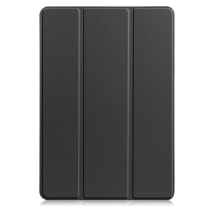 For Samsung Galaxy Tab S8 TPU+PU Leather Trifold Stand Auto Sleep/Wake Function Tablet Protective Cover with Pencil Holder - Black - 3