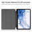 For Samsung Galaxy Tab S8 TPU+PU Leather Trifold Stand Auto Sleep/Wake Function Tablet Protective Cover with Pencil Holder - Black - 4
