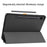 For Samsung Galaxy Tab S8 TPU+PU Leather Trifold Stand Auto Sleep/Wake Function Tablet Protective Cover with Pencil Holder - Black - 6