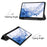 For Samsung Galaxy Tab S8 TPU+PU Leather Trifold Stand Auto Sleep/Wake Function Tablet Protective Cover with Pencil Holder - Black - 7