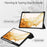 For Samsung Galaxy Tab S8+ Tri-fold Stand PU Leather Tablet Case TPU + Transparent Acrylic Back Cover with Pen Slot - Black - 3