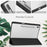 For Samsung Galaxy Tab S8+ Tri-fold Stand PU Leather Tablet Case TPU + Transparent Acrylic Back Cover with Pen Slot - Black - 4