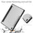 For Samsung Galaxy Tab S8+ Tri-fold Stand PU Leather Tablet Case TPU + Transparent Acrylic Back Cover with Pen Slot - Black - 6