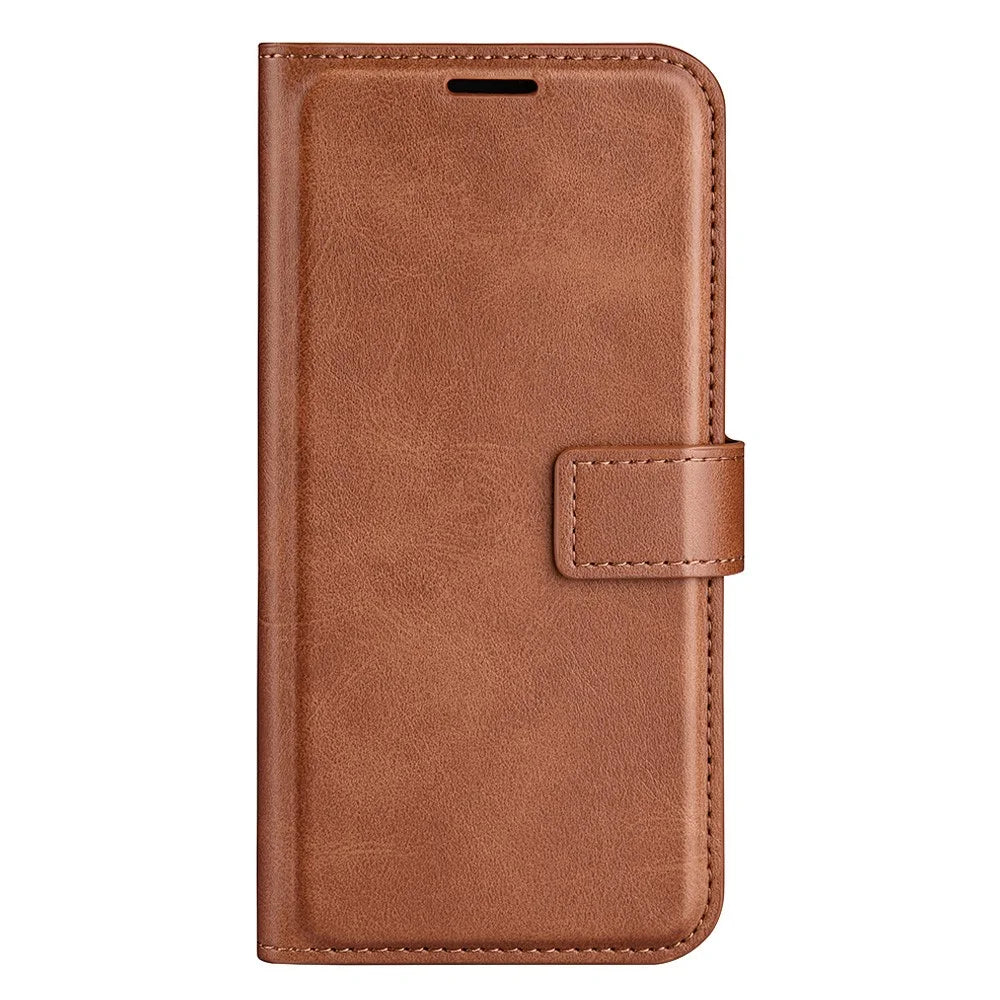 For Samsung Galaxy A23 4G / 5G (Global Version) Anti-scratch Textured PU Leather Wallet Phone Case Adjustable Stand Flip Phone Cover - Light Brown - 2