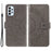 For Samsung Galaxy A23 4G / 5G (Global Version) PU Leather Book Wallet Case Imprinted Mandala Flower Stand Function Full Body Protective Phone Cover with Strap - Grey - 1