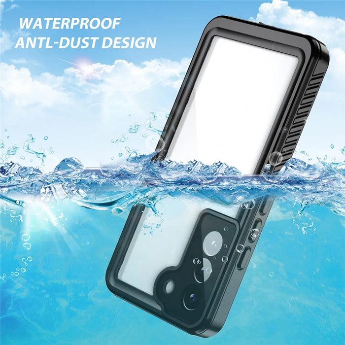 REDPEPPER FS Series for Samsung Galaxy S22 5G Transparent IP68 Waterproof Phone Case IP6X Dust-proof Defender Shell Support Fingerprint Unlock - 3