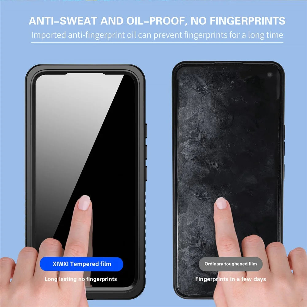 REDPEPPER FS Series for Samsung Galaxy S22 5G Transparent IP68 Waterproof Phone Case IP6X Dust-proof Defender Shell Support Fingerprint Unlock - 5
