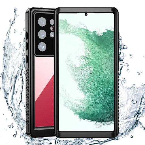 REDPEPPER FS Series Waterproof Case for Samsung Galaxy S22 Ultra 5G Transparent Hybrid Back Phone Cover [Support Fingerprint Unlock] IP68 IP6X - 1