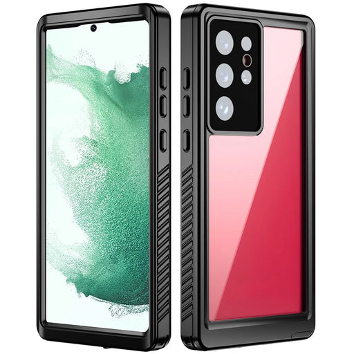 REDPEPPER FS Series Waterproof Case for Samsung Galaxy S22 Ultra 5G Transparent Hybrid Back Phone Cover [Support Fingerprint Unlock] IP68 IP6X - 2