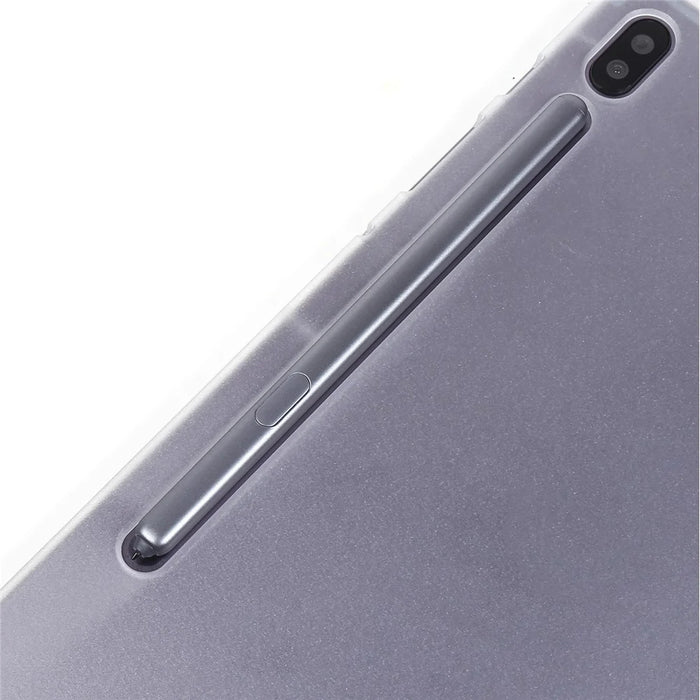 Silk Texture Leather Case for Samsung Galaxy Tab S8+, Tri-fold Stand Tablet Protective Cover - Gold - 7