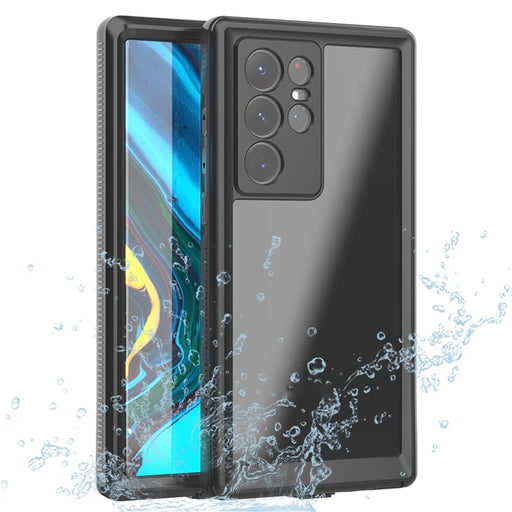 REDPEPPER A Series for Samsung Galaxy S22 Ultra 5G Waterproof Case IP68 Protective Phone Cover with Screen Protector - Black - 1