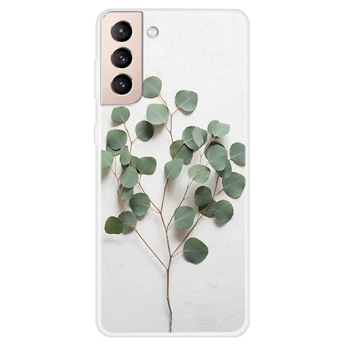 Shockproof Phone Case for Samsung Galaxy S22 5G Pattern Printed Anti-Scratch Cover Shell Soft TPU Phone Protector - Leaves - 1