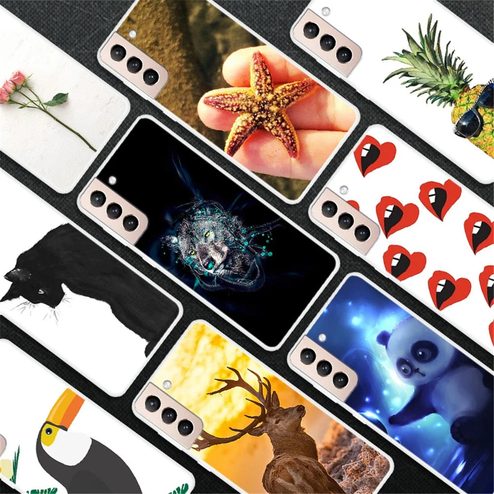 Shockproof Phone Case for Samsung Galaxy S22 5G Pattern Printed Anti-Scratch Cover Shell Soft TPU Phone Protector - Leaves - 3