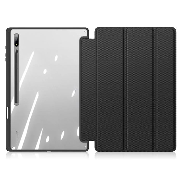 DUX DUCIS TOBY Series for Samsung Galaxy Tab S8 Ultra Tri-fold Stand PU Leather Well-protected Tablet Case - Black - 5
