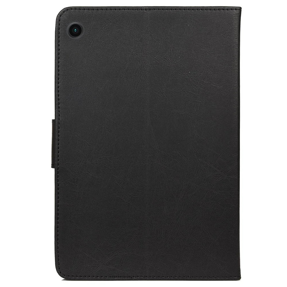 For Samsung Galaxy Tab A8 10.5 (2021) / (2022) Butterfly Flower Imprinted PU Leather Tablet Case Stand Wallet Protective Cover - Black - 3