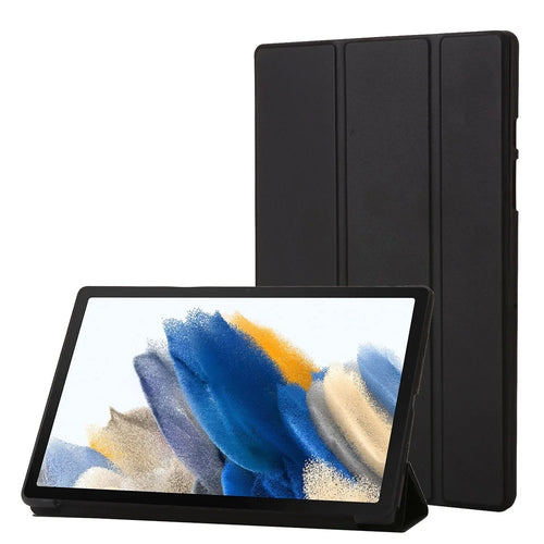 For Samsung Galaxy Tab A8 10.5 (2021) / (2022) Protective Silicone Case Cover Shockproof Three-fold Stand Tablet Case Support Auto Wake / Sleep - Black - 1