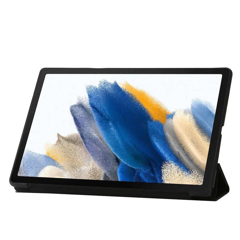 For Samsung Galaxy Tab A8 10.5 (2021) / (2022) Protective Silicone Case Cover Shockproof Three-fold Stand Tablet Case Support Auto Wake / Sleep - Black - 4