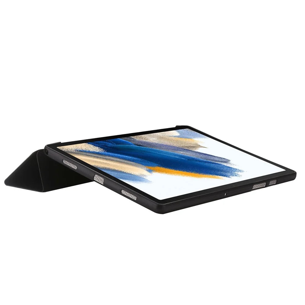 For Samsung Galaxy Tab A8 10.5 (2021) / (2022) Protective Silicone Case Cover Shockproof Three-fold Stand Tablet Case Support Auto Wake / Sleep - Black - 5