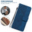 For Samsung Galaxy A33 5G Imprinting Geometry Leather Case Shockproof Wallet Stand Phone Shell with Hand Strap - Blue - 6