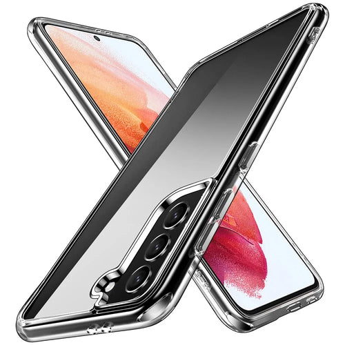 Electroplating Crystal Clear Hybrid Phone Cover for Samsung Galaxy S21 Fan Edition / FE 5G, Corner Cushions TPU + PC Mobile Phone Accessory - 1