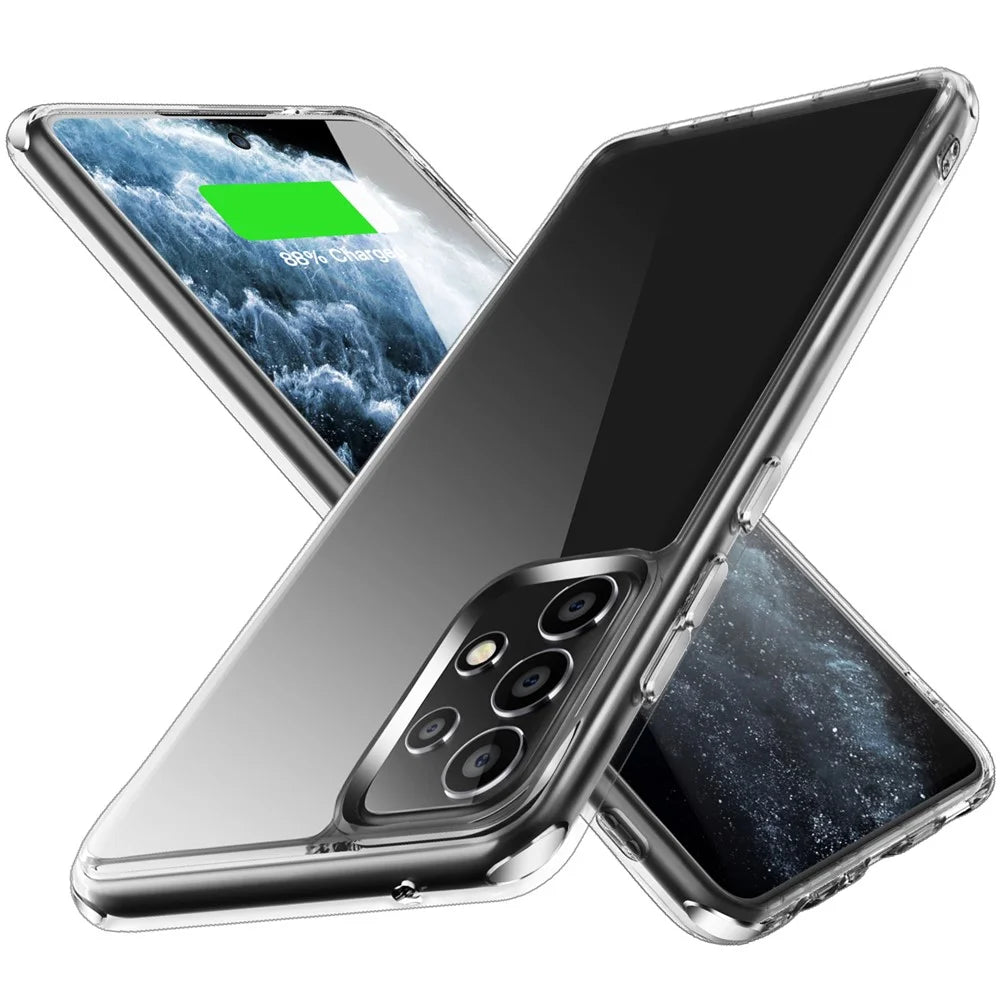 Transparent TPU + PC Phone Cover for Samsung Galaxy A52 4G / 5G / A52s 5G with Independent Electroplating Side Buttons - 1