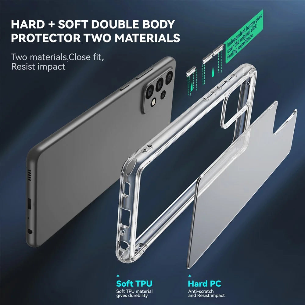 Transparent TPU + PC Phone Cover for Samsung Galaxy A52 4G / 5G / A52s 5G with Independent Electroplating Side Buttons - 3
