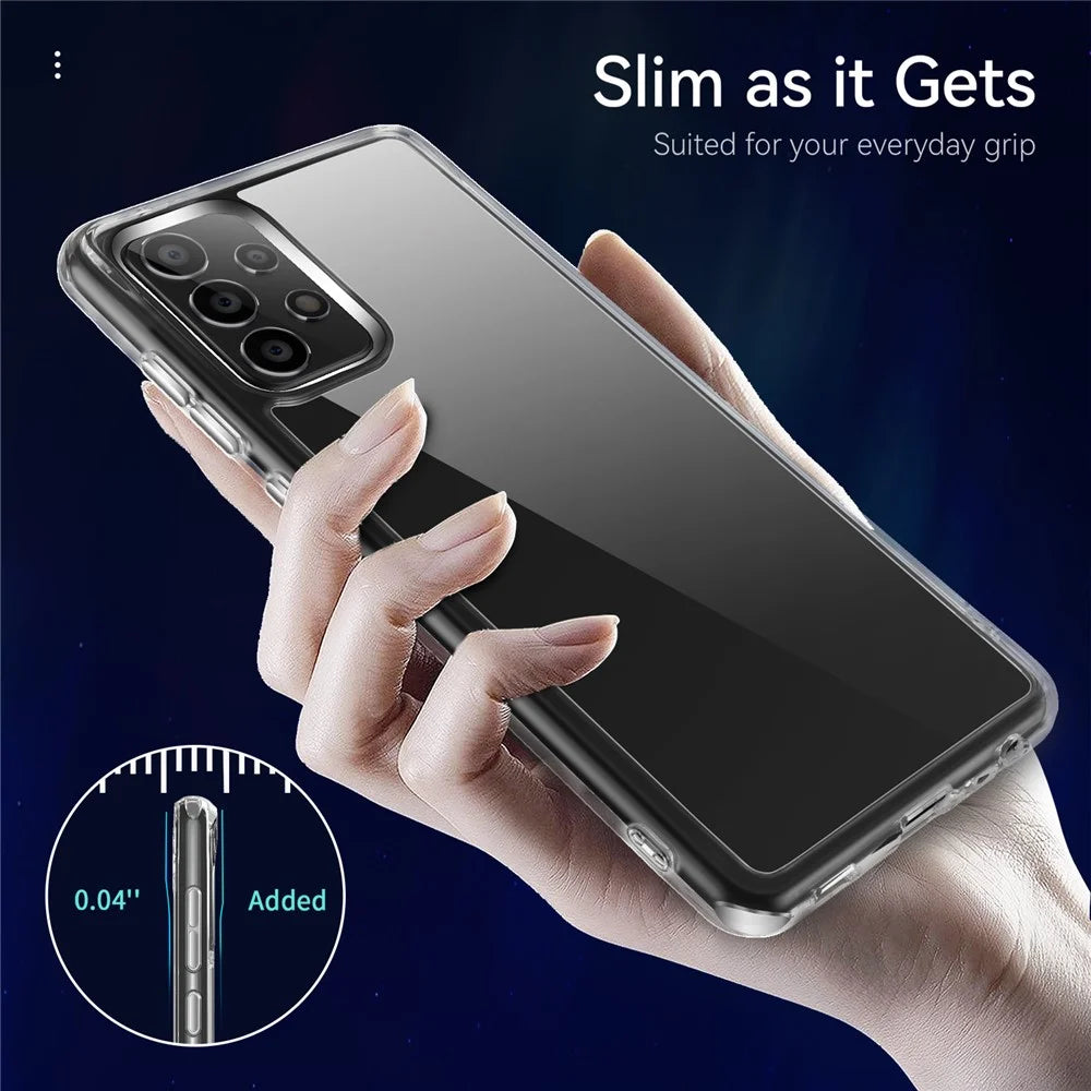 Transparent TPU + PC Phone Cover for Samsung Galaxy A52 4G / 5G / A52s 5G with Independent Electroplating Side Buttons - 5