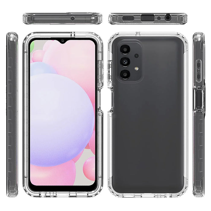For Samsung Galaxy A13 4G Gradient Color Transparent TPU + PC Anti-drop Phone Case Shell - Transparent - 6