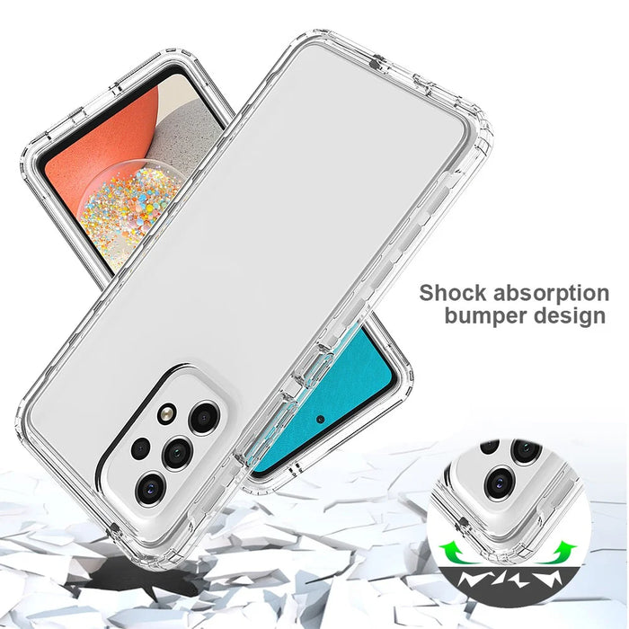 For Samsung Galaxy A53 5G Gradient Color Anti-scratch Phone Case TPU Bumper + PC Back Cover - Transparent - 3