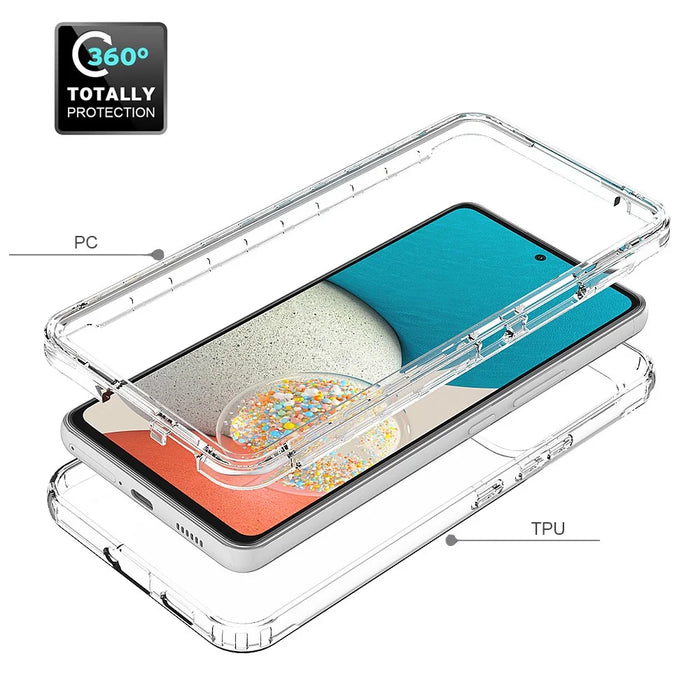 For Samsung Galaxy A53 5G Gradient Color Anti-scratch Phone Case TPU Bumper + PC Back Cover - Transparent - 4