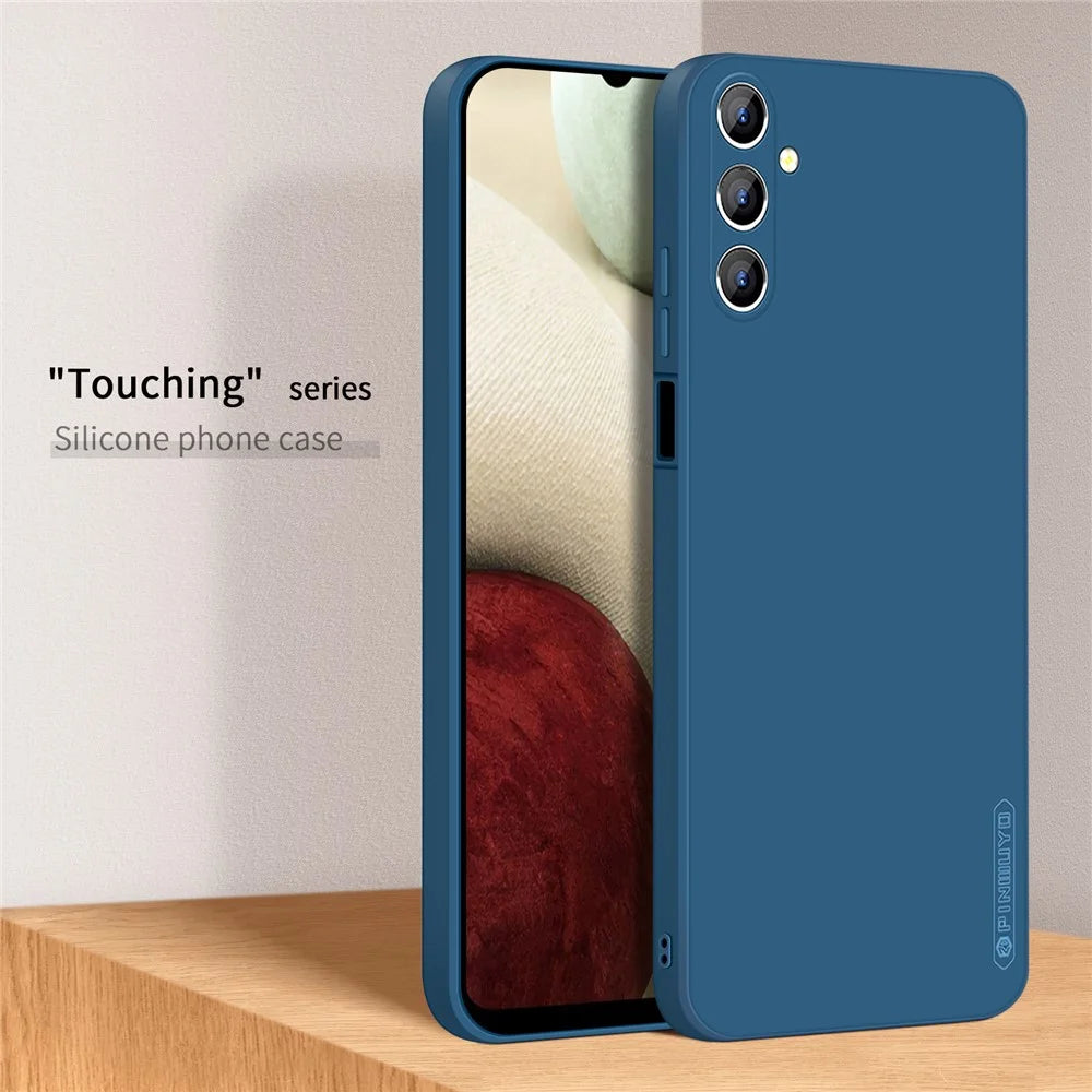 PINWUYO Precise Cutout Case for Samsung Galaxy A13 5G / A04s 4G (164.7mm) Soft TPU Anti-Scratch Protective Cover - Blue - 6