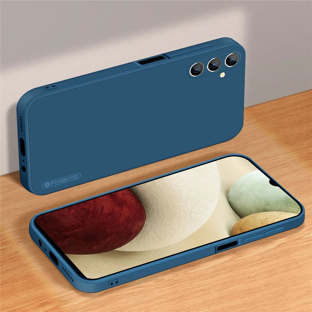 PINWUYO Precise Cutout Case for Samsung Galaxy A13 5G / A04s 4G (164.7mm) Soft TPU Anti-Scratch Protective Cover - Blue - 7