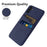 For Samsung Galaxy A13 5G Cloth Texture PC Phone Case Cover with Dual Card Slots - Blue - 3