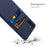 For Samsung Galaxy A13 5G Cloth Texture PC Phone Case Cover with Dual Card Slots - Blue - 4