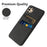 For Samsung Galaxy A13 4G Dual Card Slots Cloth Texture Anti-drop Hard PC Protective Cover - Black - 3