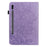For Samsung Galaxy Tab S8 Shockproof Flower Imprinting Auto Wake/Sleep Tablet Cover Stand Wallet Leather Case - Purple - 2