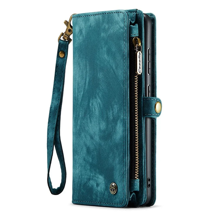 CASEME 008 Series for Samsung Galaxy A33 5G Detachable 2-in-1 Full Protection PU Leather Phone Case Multifunctional Wallet Stand Shell - Blue - 2