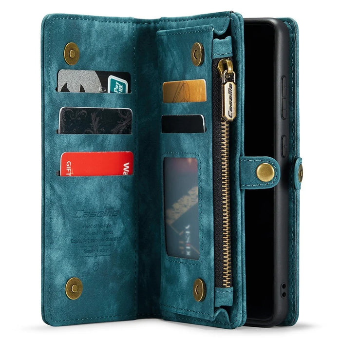 CASEME 008 Series for Samsung Galaxy A33 5G Detachable 2-in-1 Full Protection PU Leather Phone Case Multifunctional Wallet Stand Shell - Blue - 4