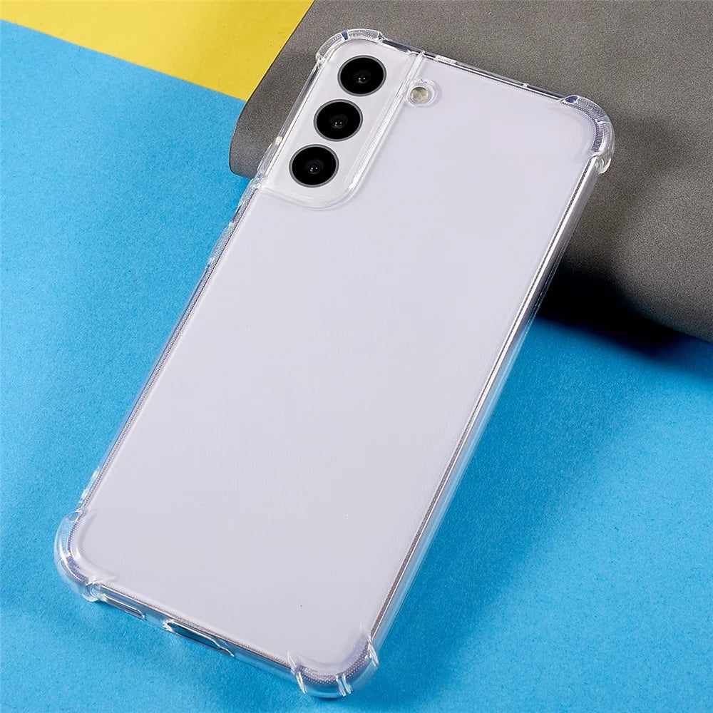 Transparent Case for Samsung Galaxy S22+ 5G, Soft TPU Reinforced Corners Shock Absorption Protective Cover - 5