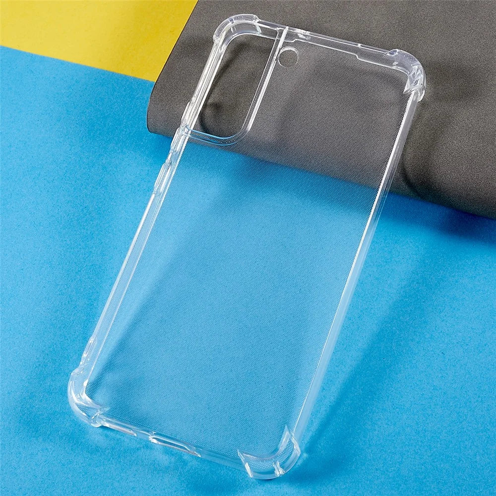 For Samsung Galaxy S22 5G Crystal Clear TPU Cell Phone Case Shockproof Reinforced Corners Camera Lens Protection Cover - 6